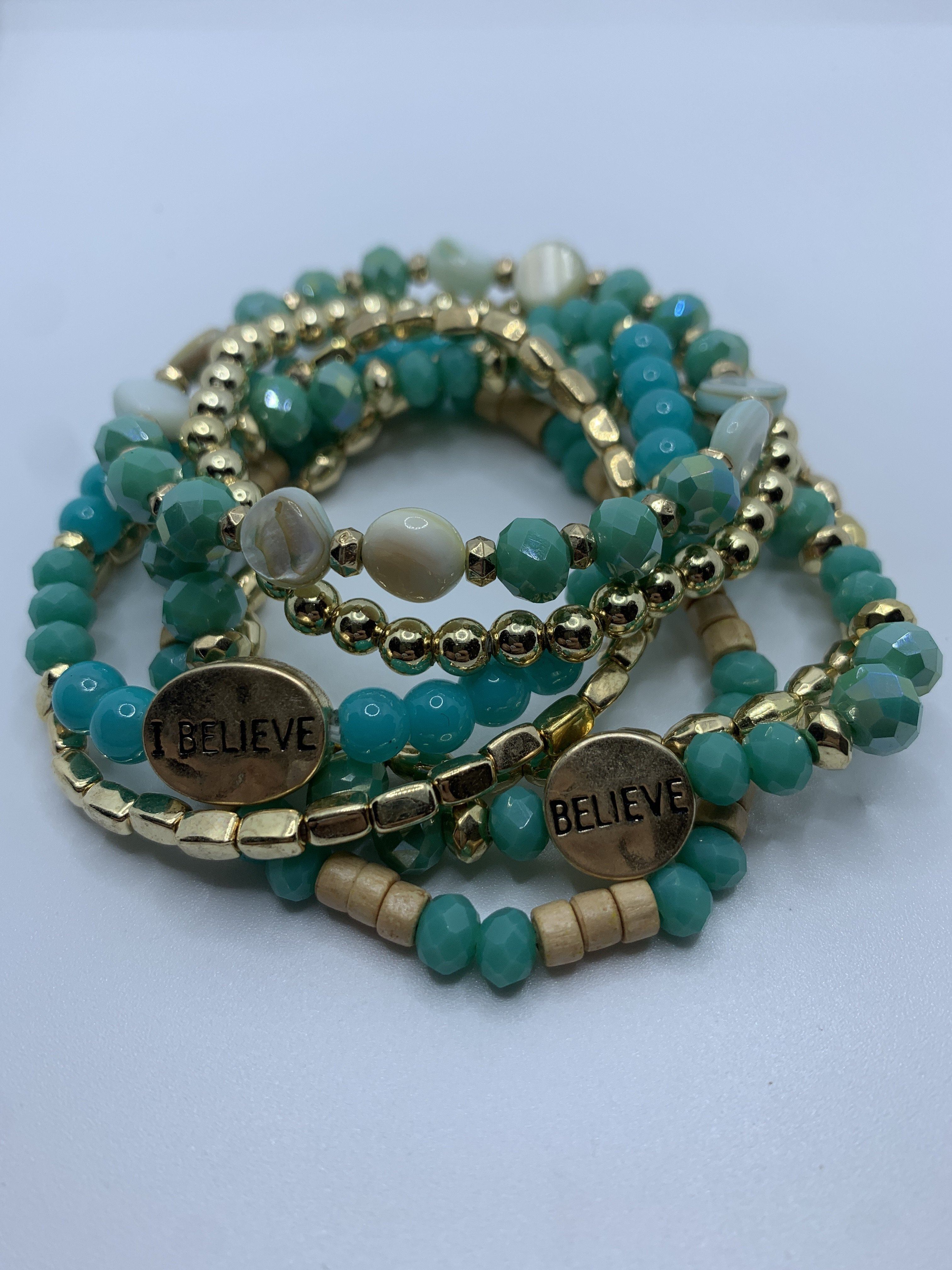 I Believe Beaded Bracelet Bracelets Johnathan Michael's Boutique 