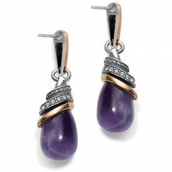 Neptune's Rings Amethyst Teardrop Earrings JA497C Earrings Brighton 