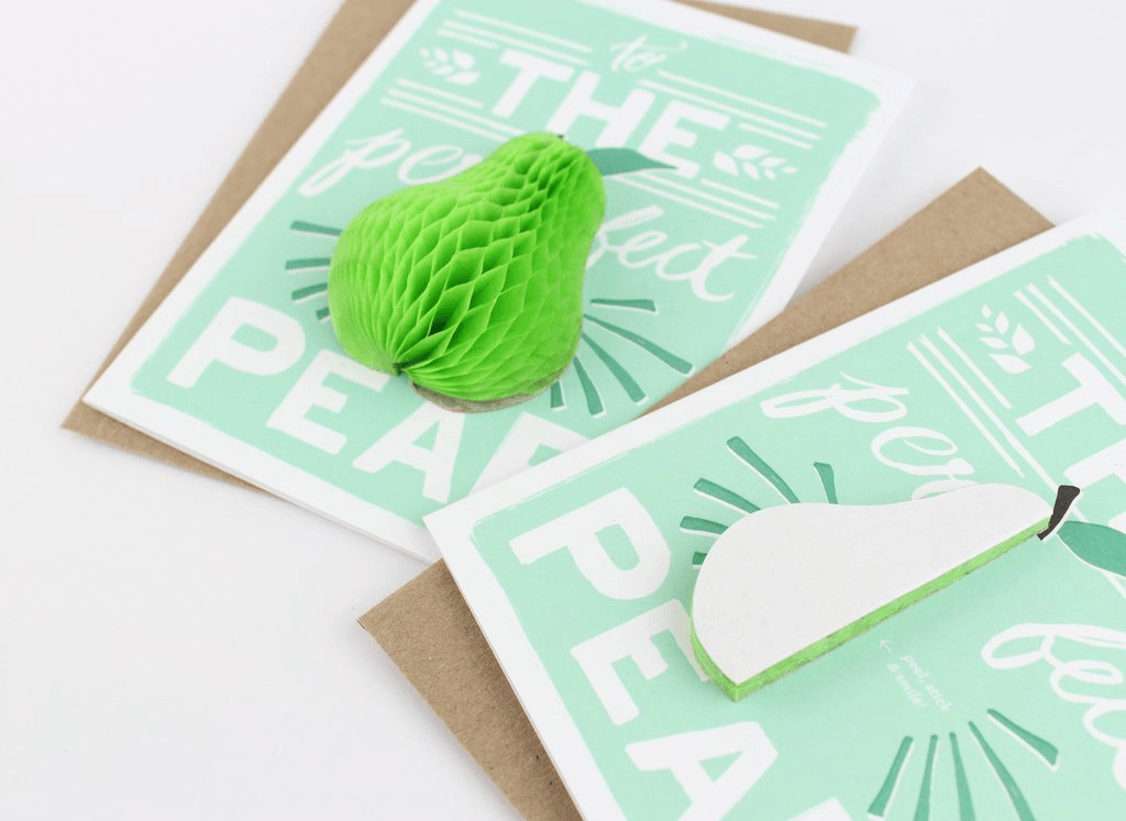 Pear Pop-up Card cards Johnathan Michael's Boutique 