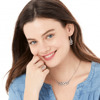 Interlok Braid Petite Leverback Earrings JA6230 Earrings Brighton 