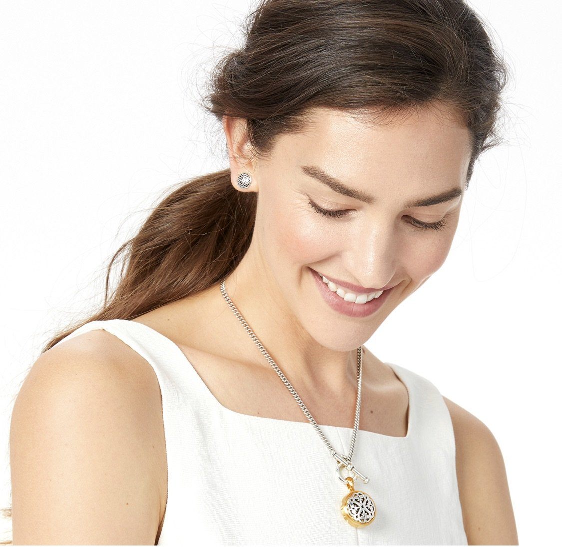 Ferrara Two Tone Double Locket JM1082 Lockets Brighton 