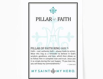 Pillar of Faith Ring - Sterling Silver ring My Saint My Hero 