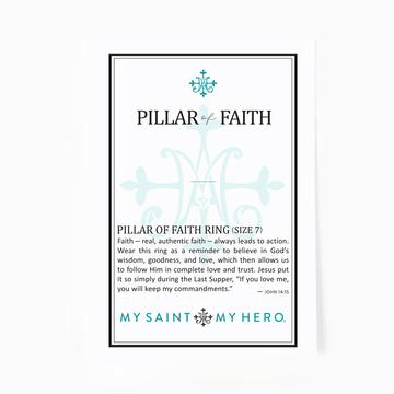 Pillar of Faith Ring - Sterling Silver ring My Saint My Hero 