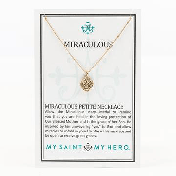 Miraculous Petite Gold Necklace Necklaces My Saint My Hero 
