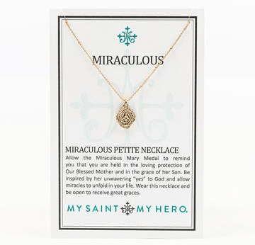 Miraculous Petite Gold Necklace Necklaces My Saint My Hero 