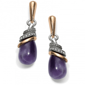 Neptune's Rings Amethyst Teardrop Earrings JA497C Earrings Brighton 