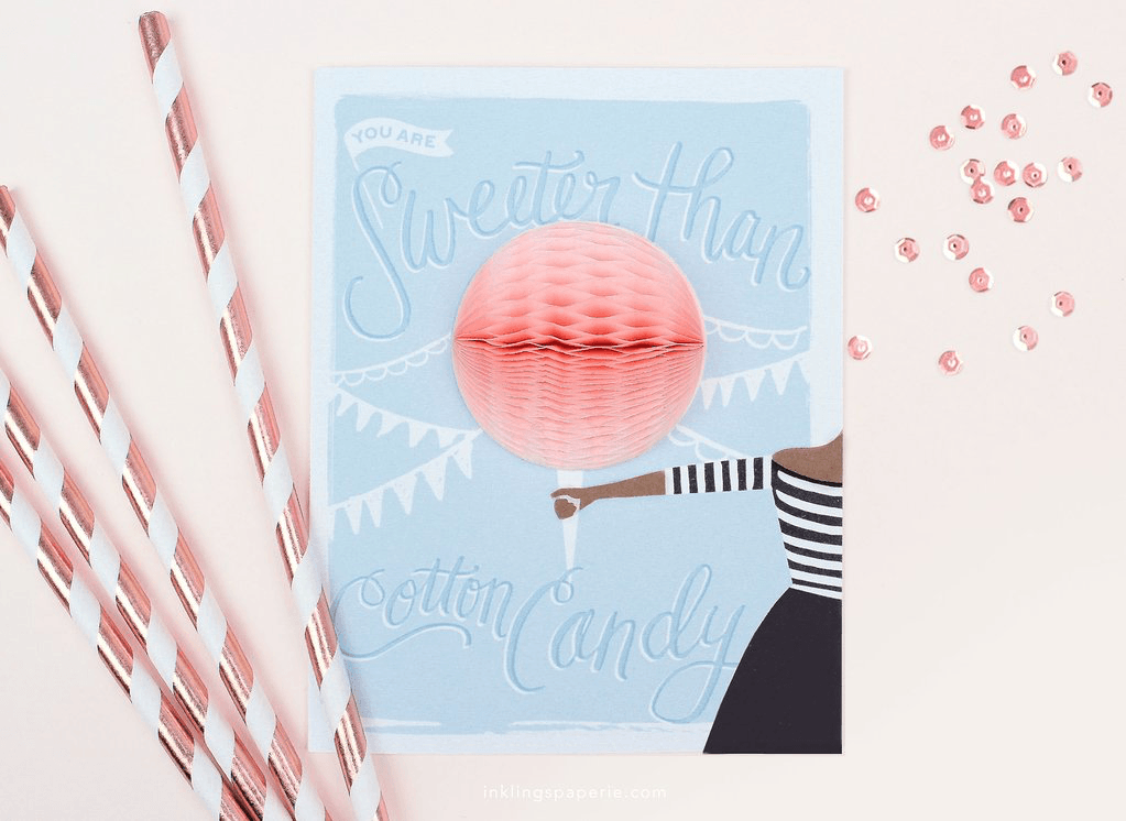 Cotton Candy Pop-up Card Card Johnathan Michael's Boutique 