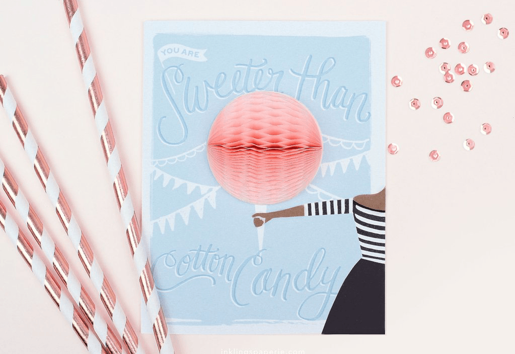 Cotton Candy Pop-up Card Card Johnathan Michael's Boutique 
