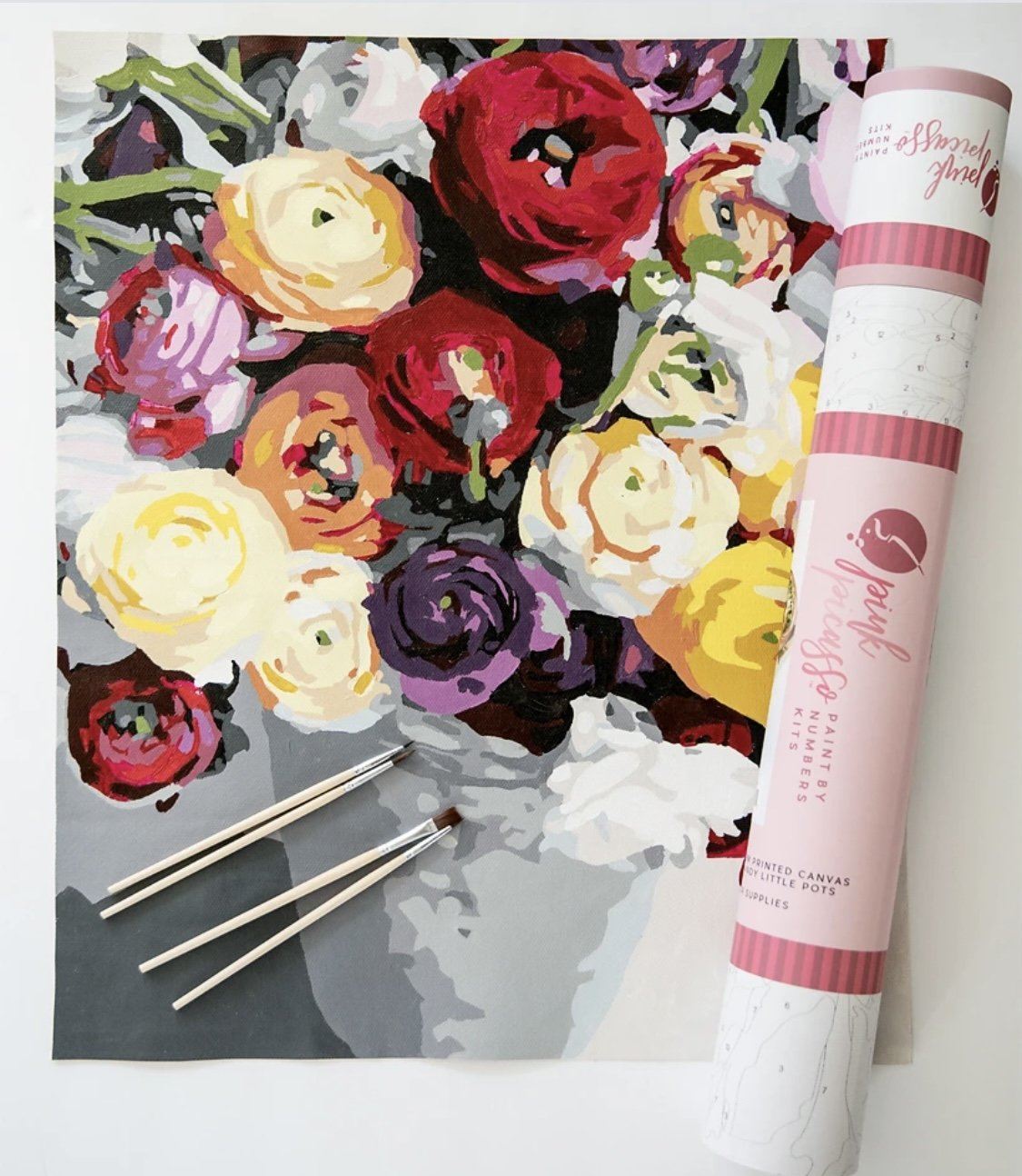 Pink Picasso Darling Dahlia Paint by Number Kit