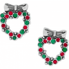 Holiday Cheer Heart Wreath Mini Post Earrings J22063 Earrings Brighton 