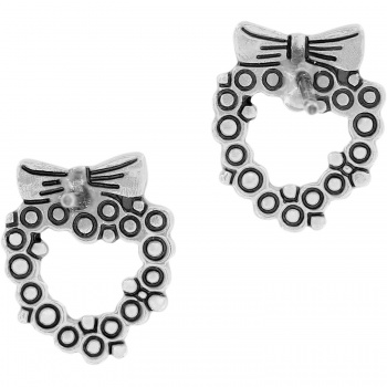 Holiday Cheer Heart Wreath Mini Post Earrings J22063 Earrings Brighton 