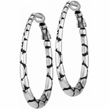 Pebble Oval Hoop Earrings JE0350 Earrings Brighton 