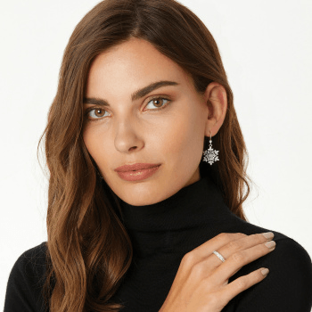 Glint Snowflake French Wire Earrings JA6161 Earrings Brighton 