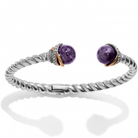 Neptune's Rings Amethyst Open Hinged Bangle JF665B Bracelets Brighton 