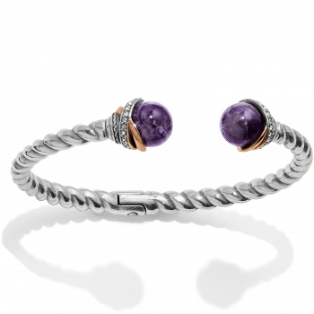 Neptune's Rings Amethyst Open Hinged Bangle JF665B Bracelets Brighton 