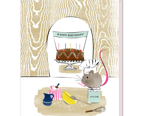 Baker Mouse Birthday Card driscoll design 