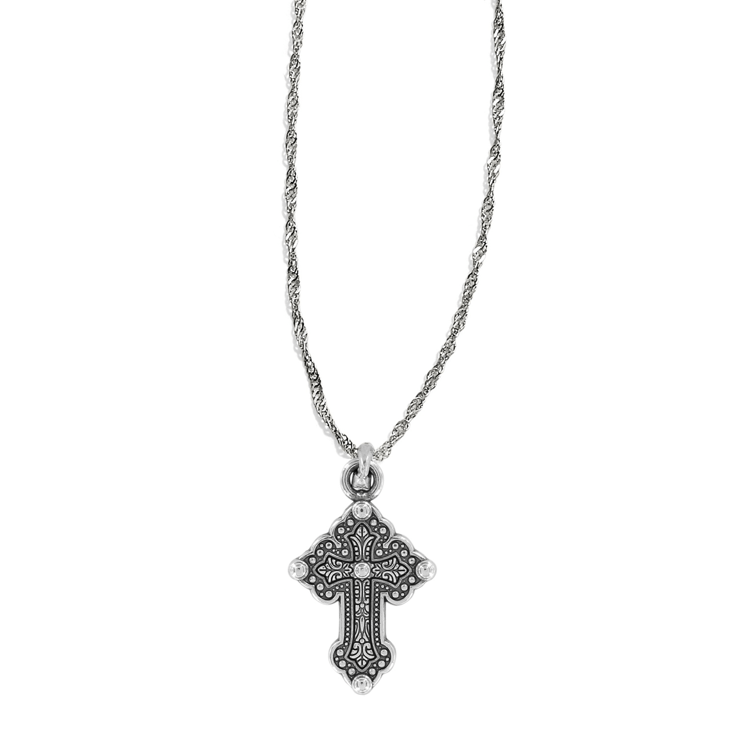 Greek Petite Cross Necklace JL9052 Necklaces Brighton 
