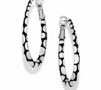 Pebble Oval Hoop Earrings JE0350 Earrings Brighton 