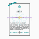 Filled by Faith Lavender/Gold Bracelet My Saint My Hero 