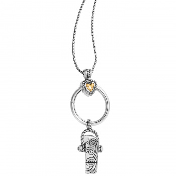 Heart Charm Reversible Badge Clip Necklace JN9742 Necklaces Brighton 