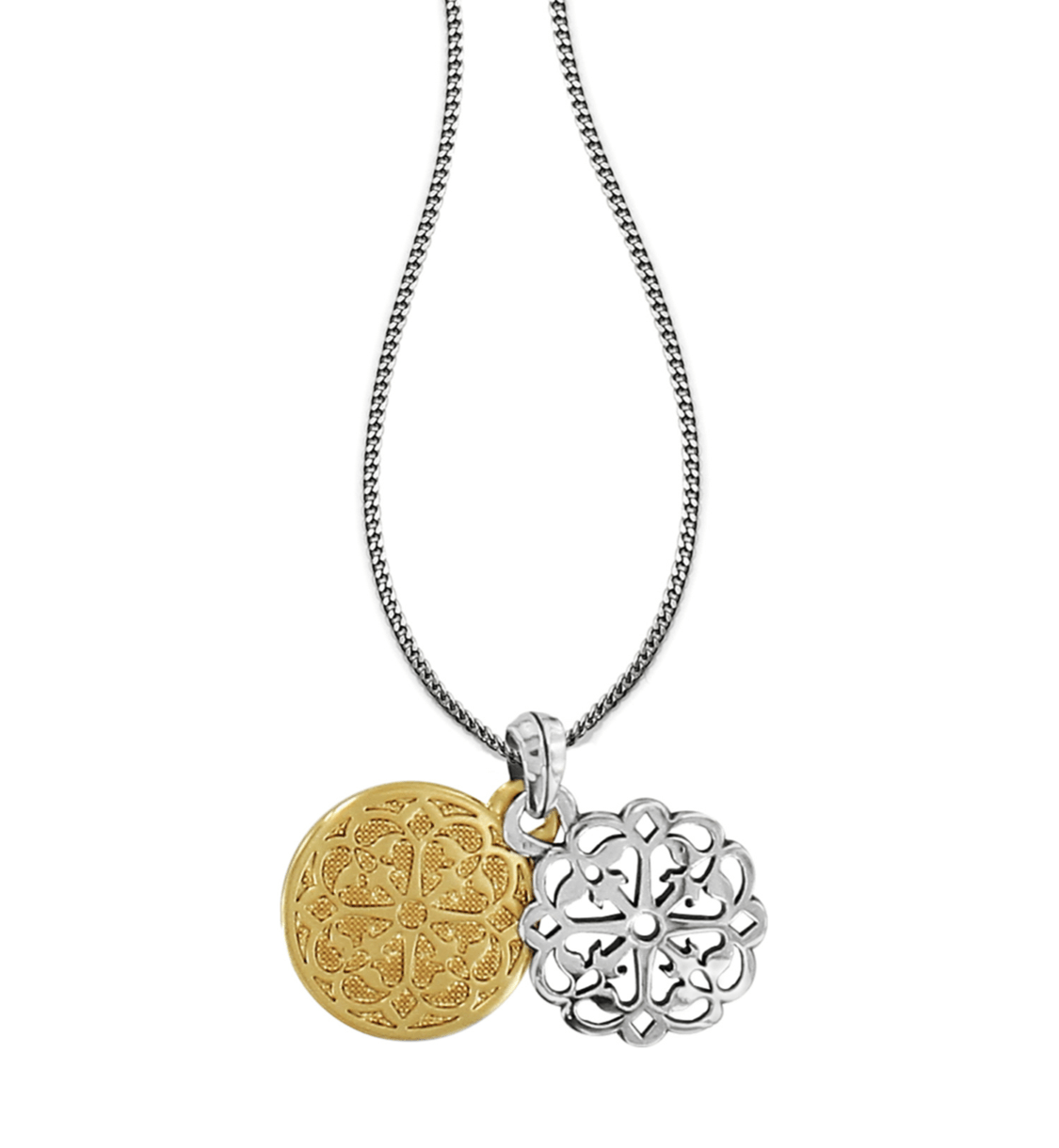 Ferrara Two Tone Reversible Long Necklace JM1062 Necklaces Brighton 