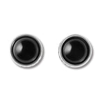 Pebble Dot Onyx Post Earrings - JA9300