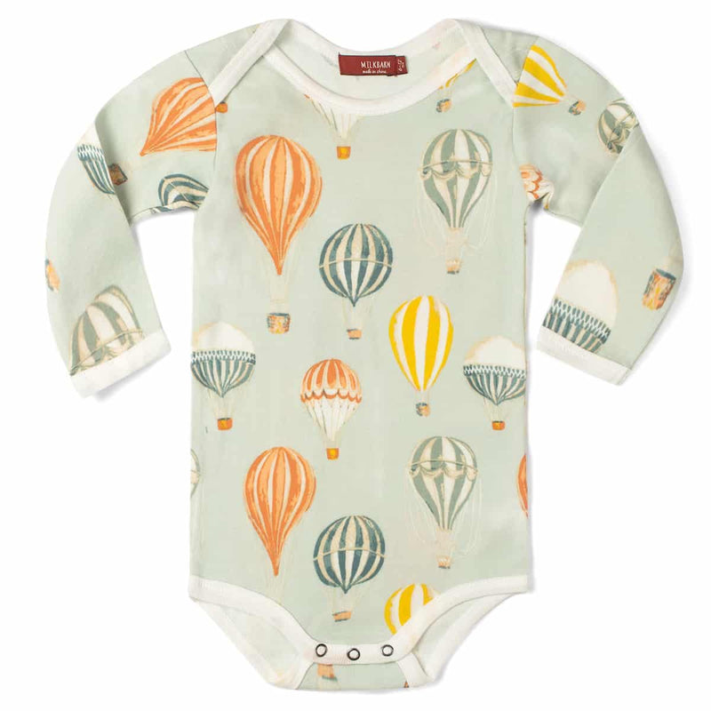 Vintage Balloons Organic Cotton Long Sleeve One Piece
