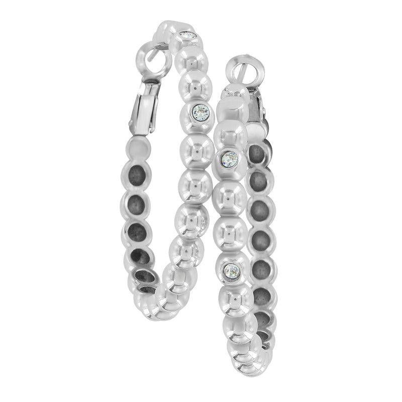 Twinkle Granulation Large Hoop Earrings - JA9356