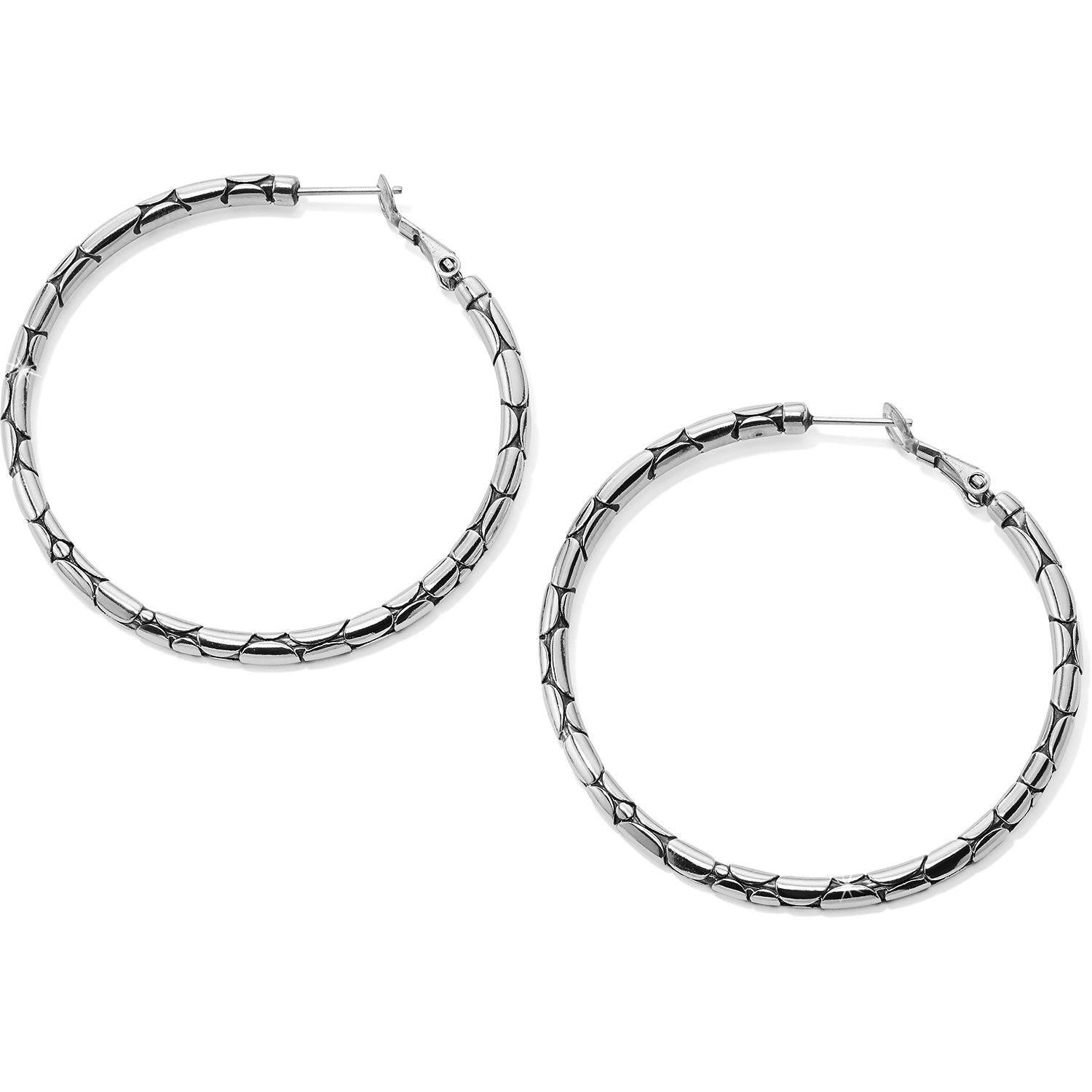 Pebble Large Hoop Earrings JA5410 Earrings Brighton 