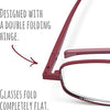 Compact Lenses Flat- Folding Reading Glasses-Port