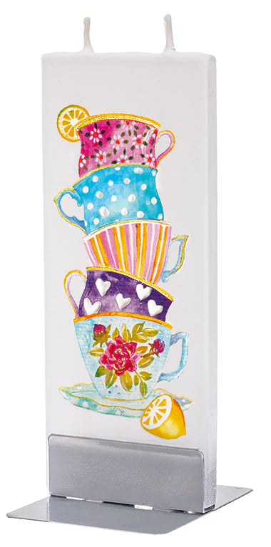 Tea Cup Hand Painted Flaytz Candle